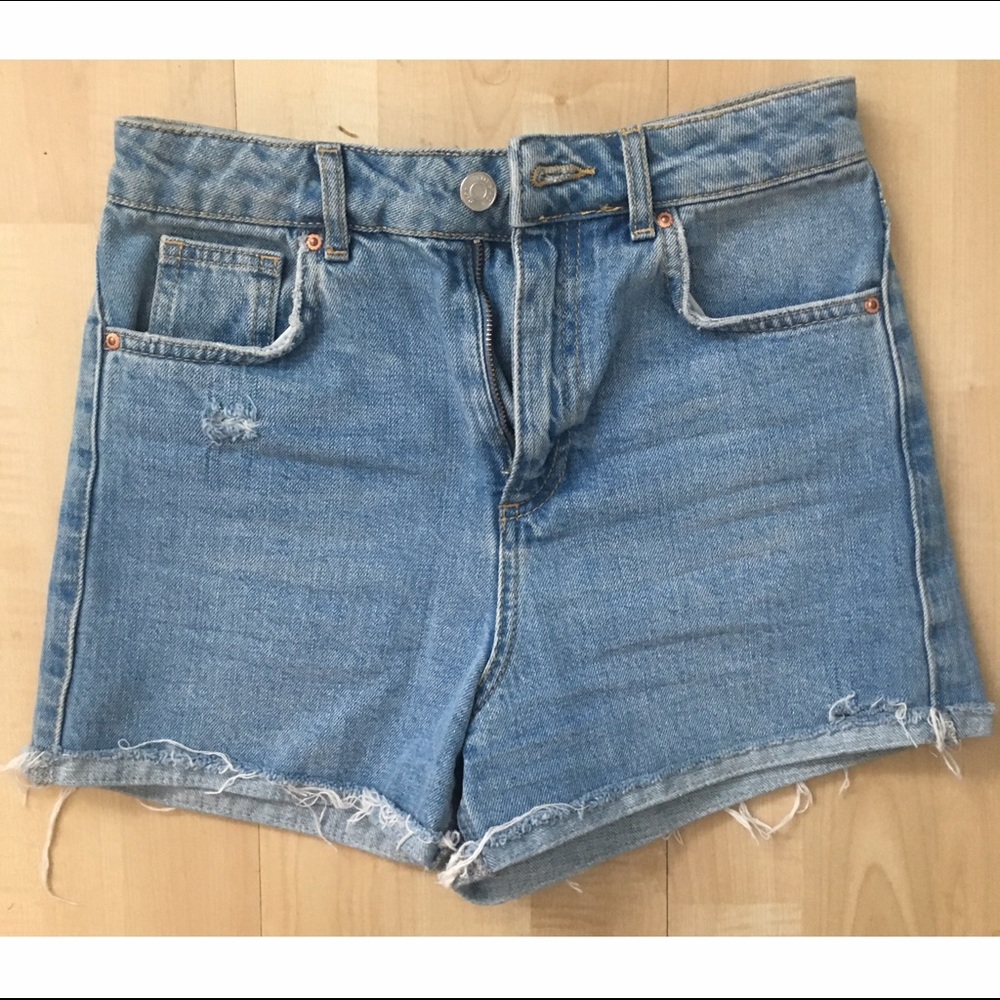 Topshop High-Waisted Denim Shorts