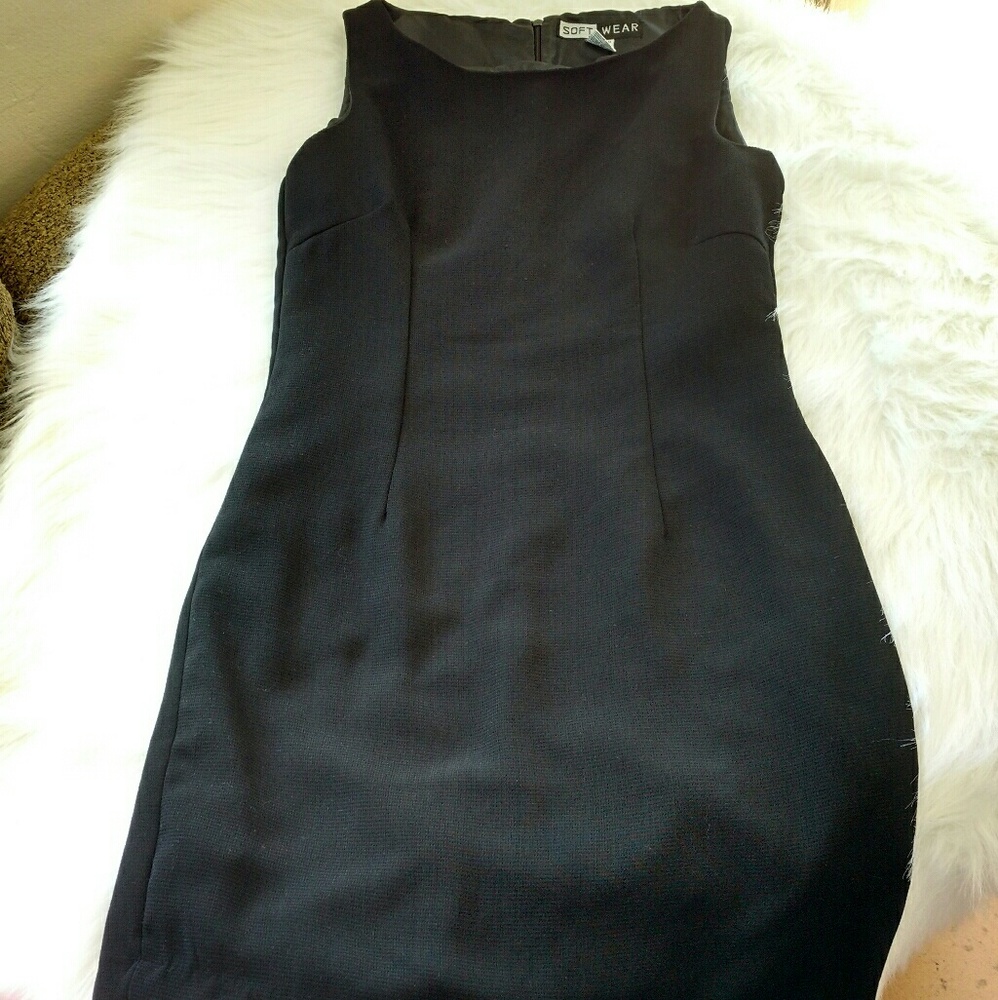 Black Basic Above The Knee Soft Wear Dress