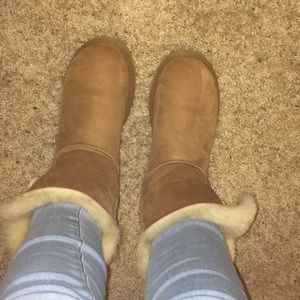 Tan Ugg Boots with Buckle