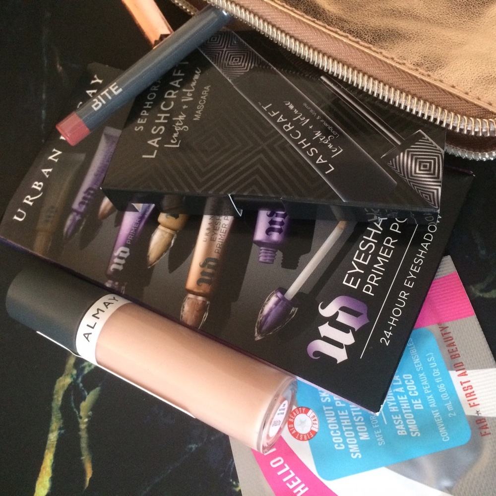 Sephora, Bite, Urban Decay & Almay Gold Bag - Picture 3 of 5