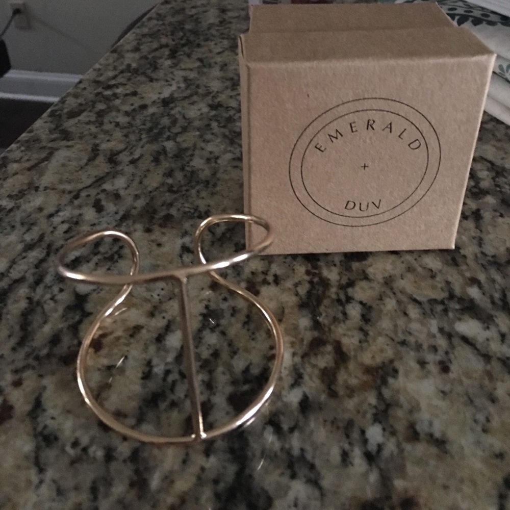 Gold cuff bracelet