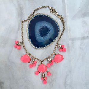 Pink and Gold Statement Necklace