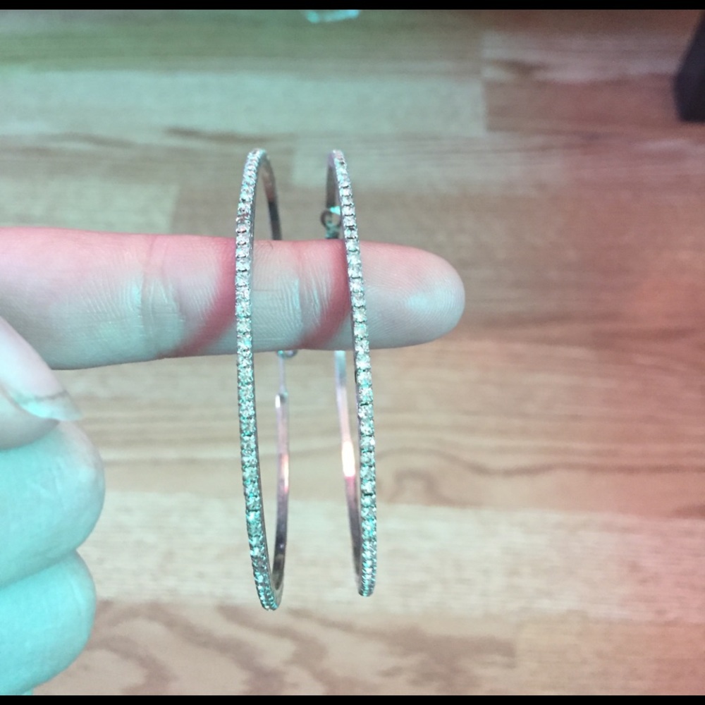 Diamond Hoop Earrings