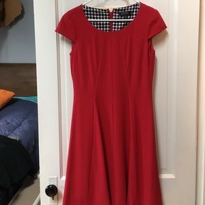 Tahari Nordstrom fit and flare red dress