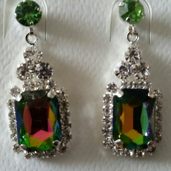 Rhinestone Earrings - Picture 2 of 2