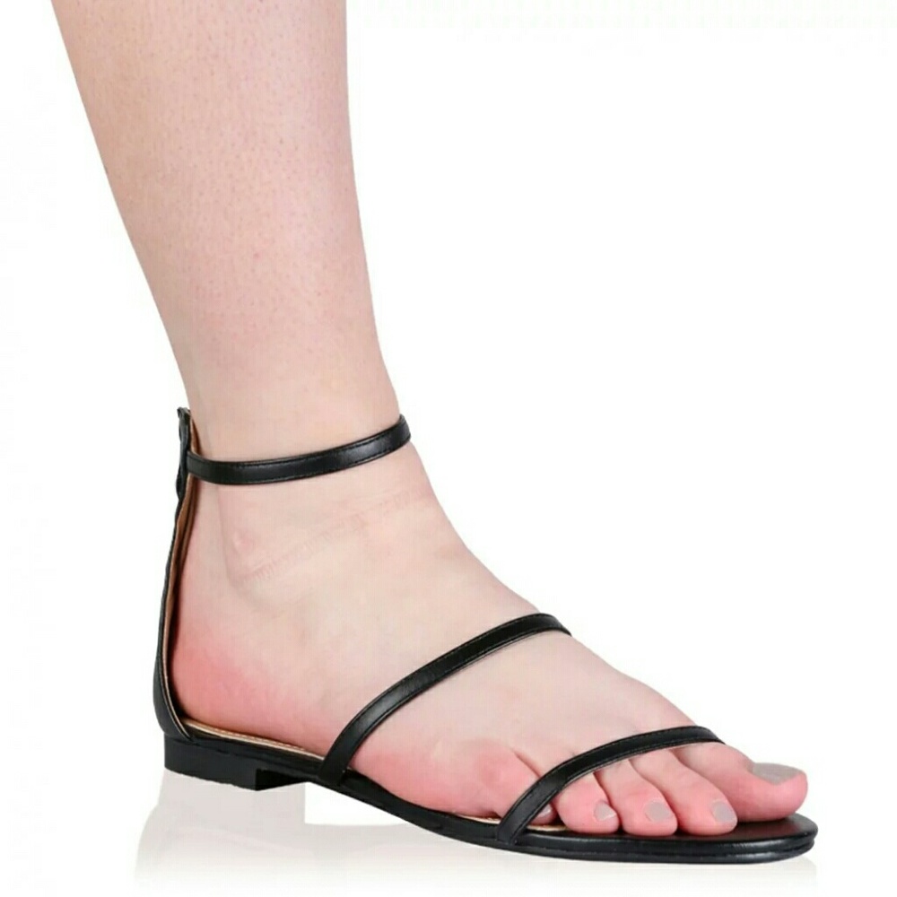 Black strappy sandals