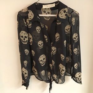 Vintage Havana Small dark blue/ grey skull top