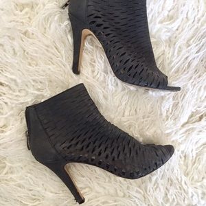 Vince Camuto Heeled Peep Toe Booties