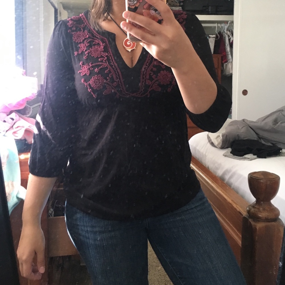 Inc maternity shirt with cute print size M