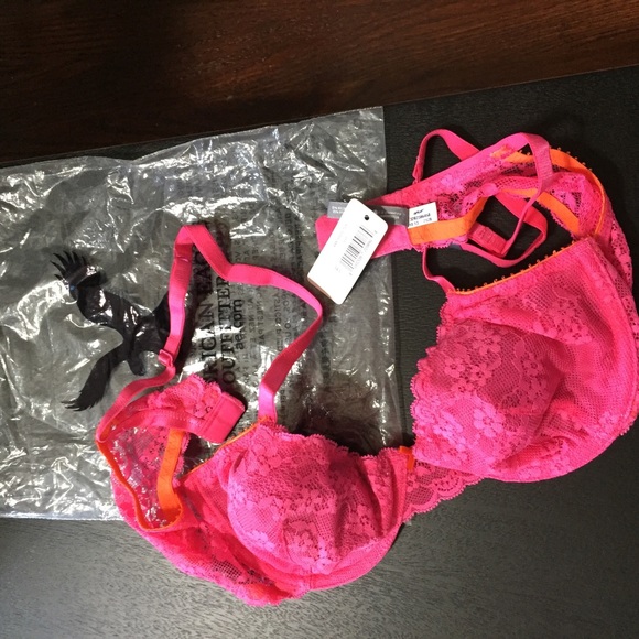 NWT Aerie Bright pink lace bra - Picture 1 of 3