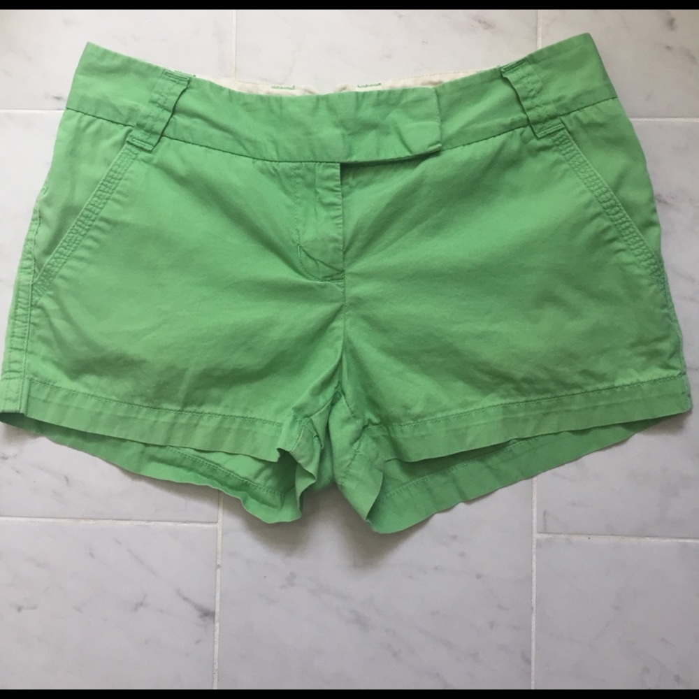 J. Crew Chino Shorts -Springy green! Classic twill
