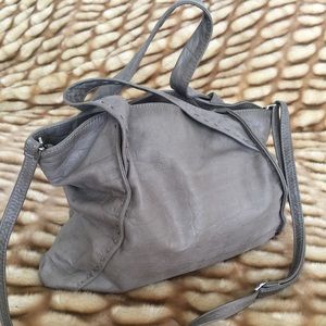 NICOLI grey Italian leather handbag