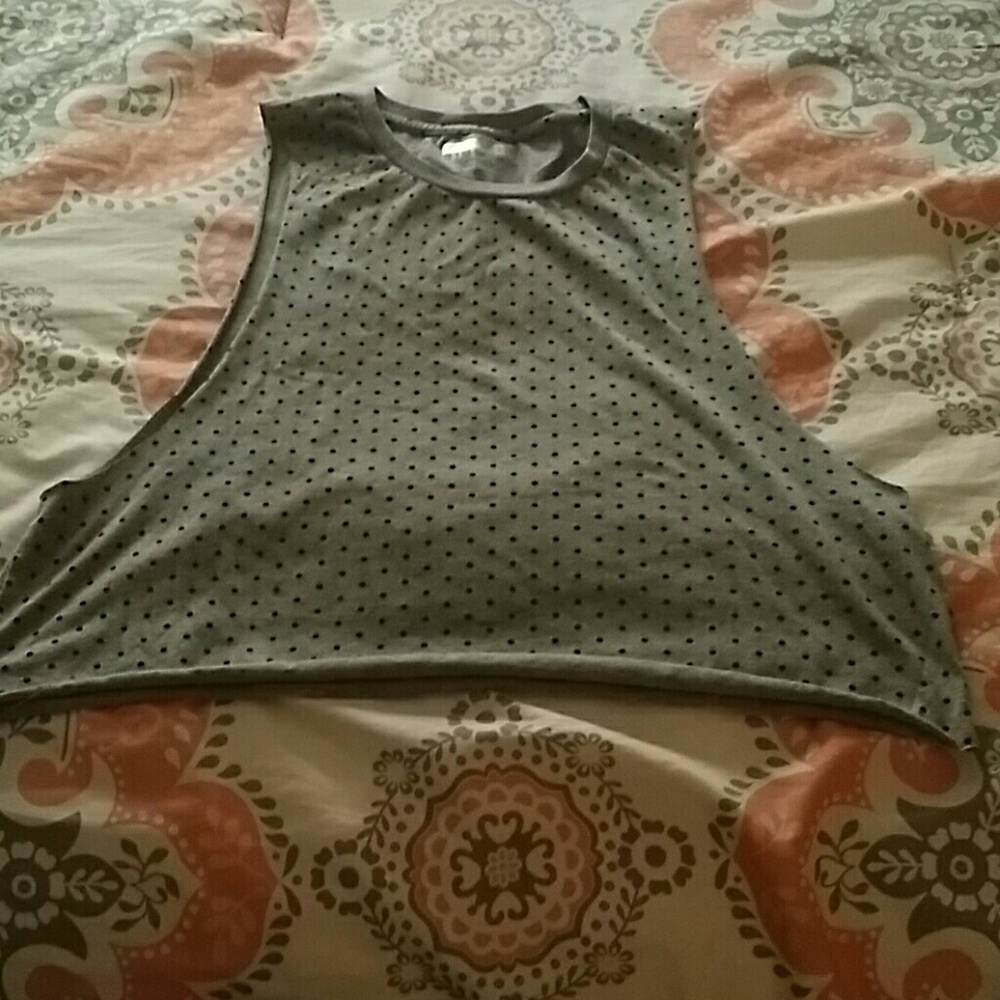 Black and gray crop top
