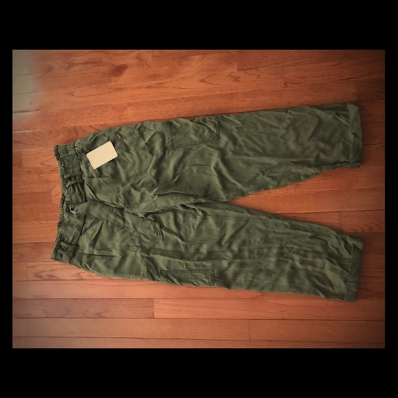 NWT Free People Cargo Pant in Military Green - Picture 3 of 8