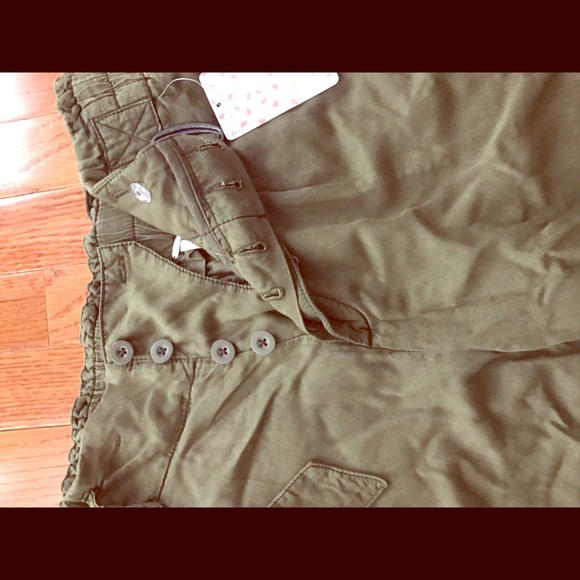 NWT Free People Cargo Pant in Military Green - Picture 4 of 8