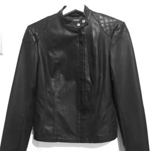 French Connection Black Leather Jacket
