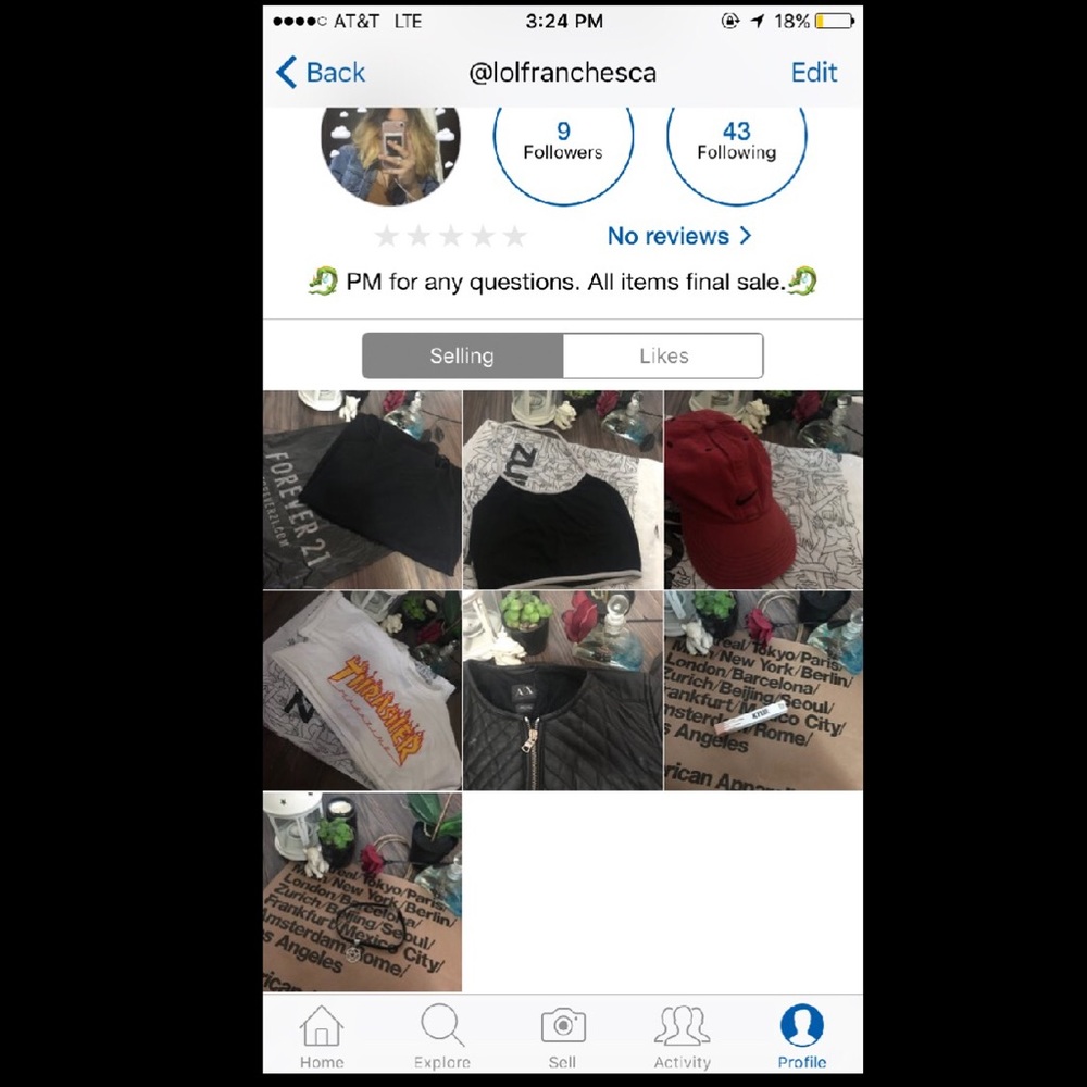 DEPOP ACCOUNT
