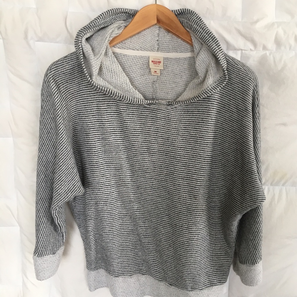 Striped slouchy hoodie