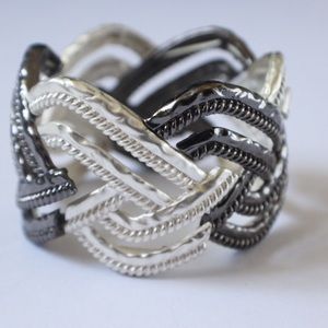 Black and White Stretchy Bracelet
