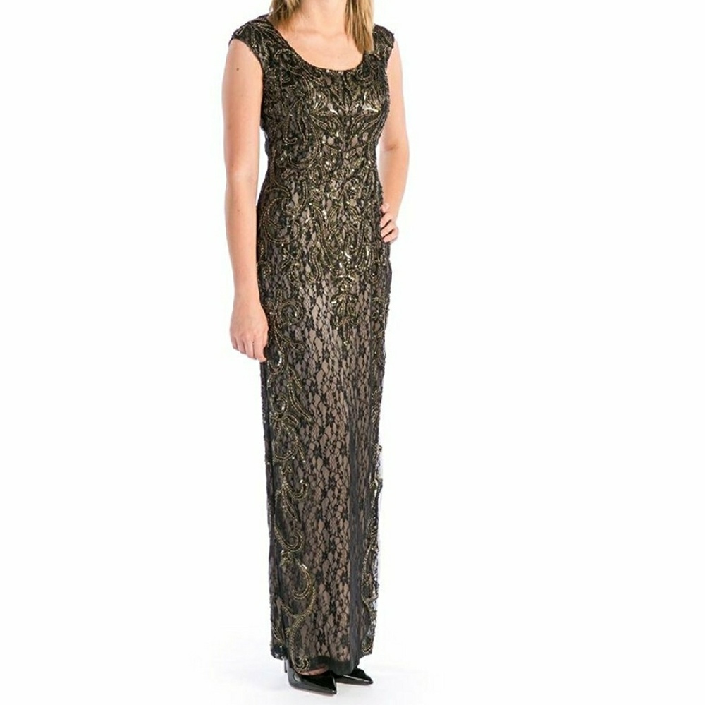 Sue Wong Sequin Embellished Gown Size 4