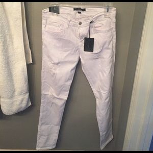 Flying monkey white distressed jeans