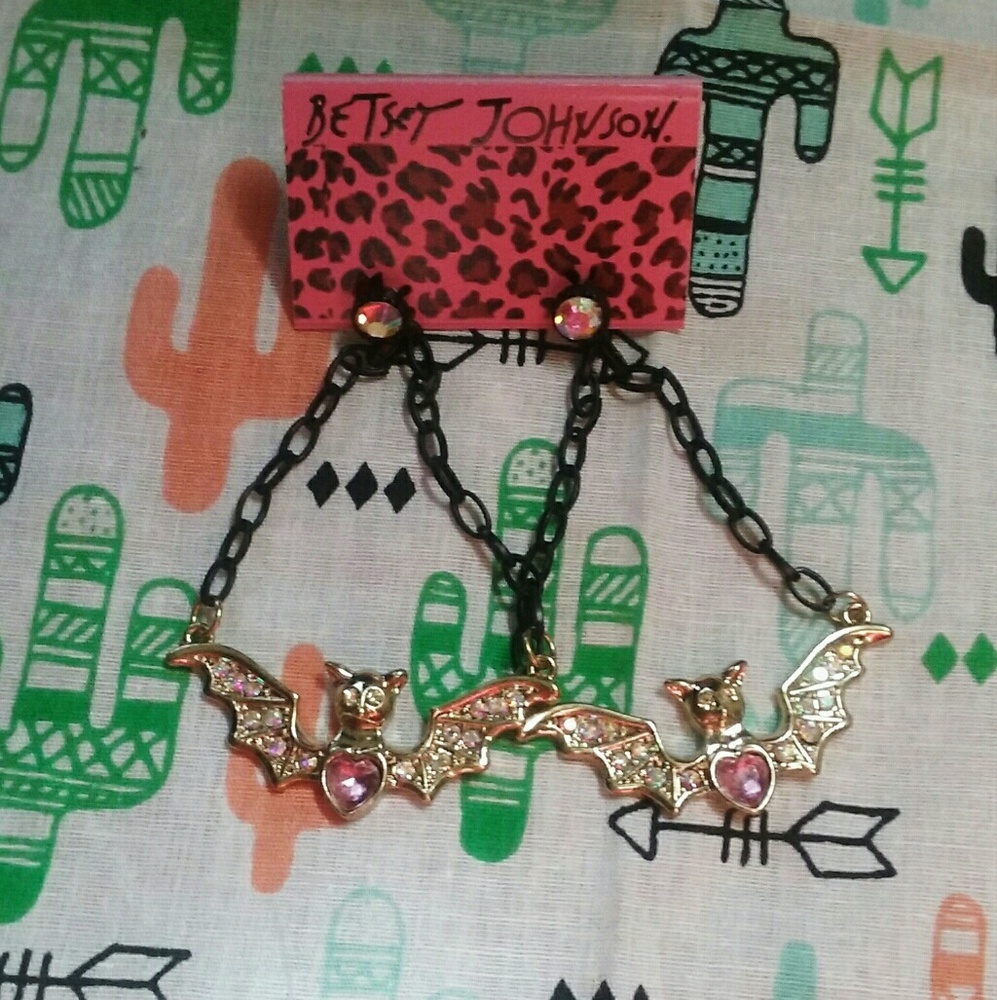 Betsey Johnson bat earrings