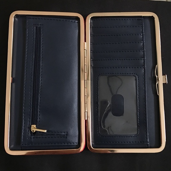 Never used pink and orange polka dot wallet - Picture 2 of 2