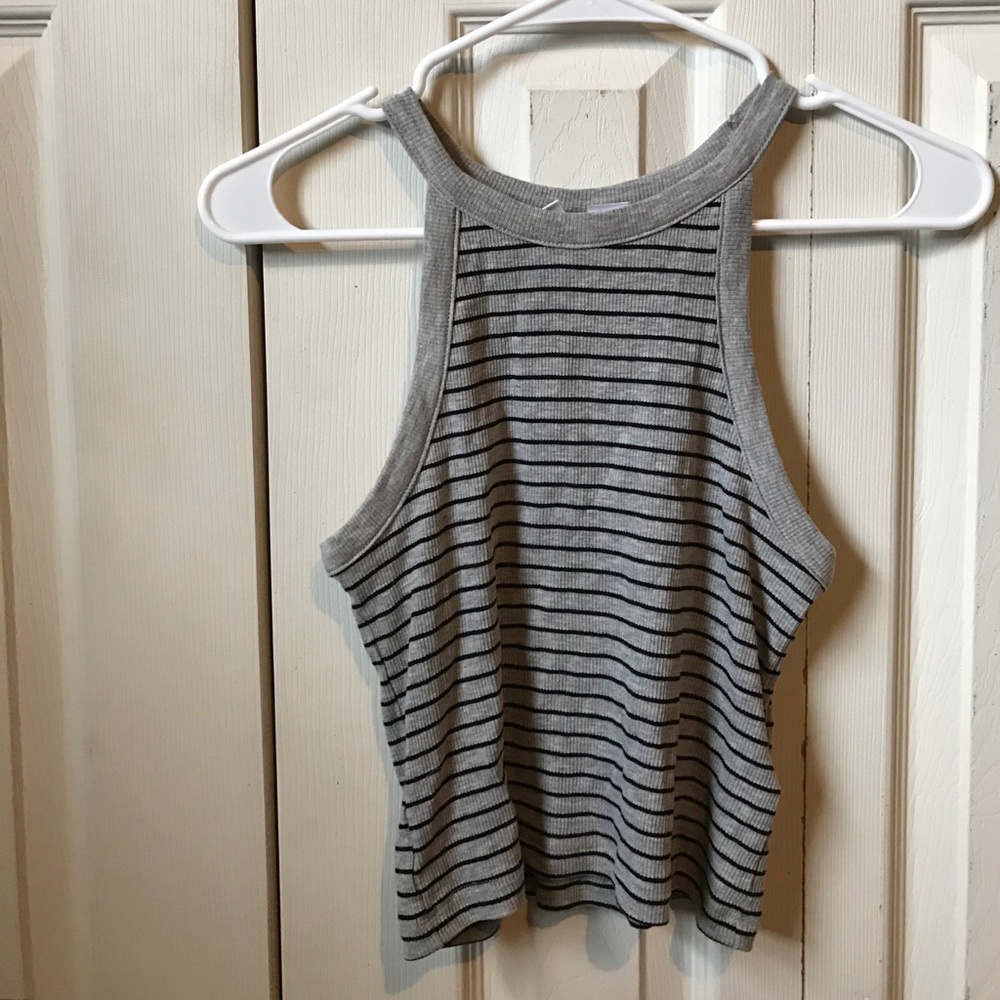 Razor Back Striped Crop Top