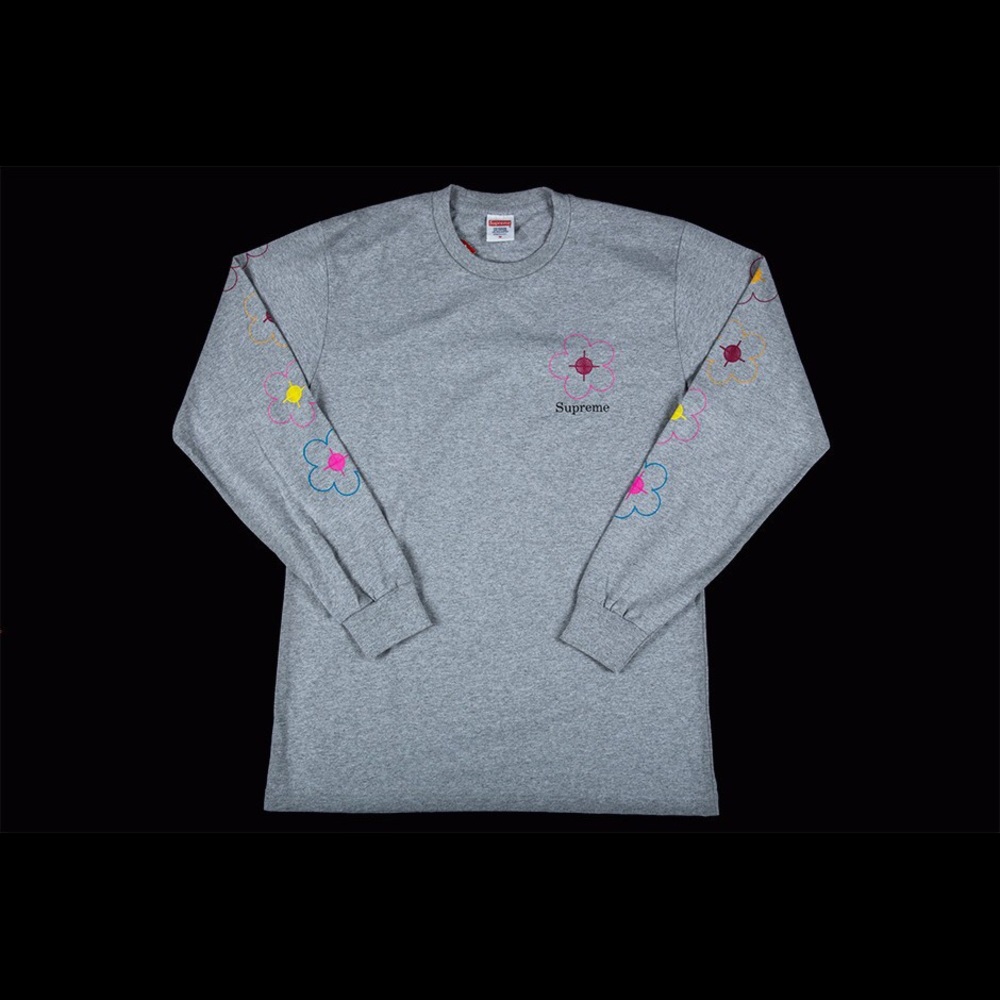 Supreme SS/17 Been Hit LS tee sz large heather gry