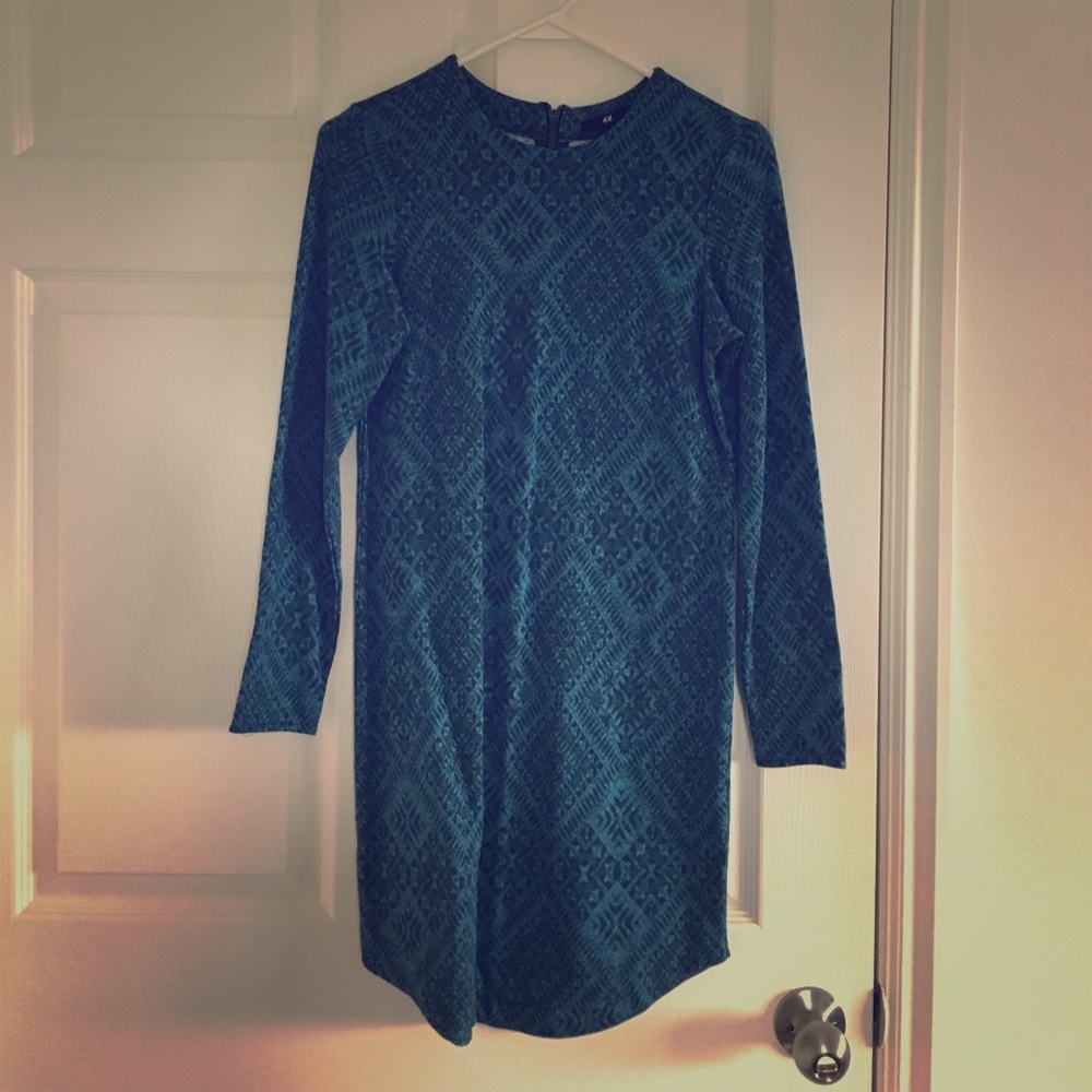Beautiful Geometric Patterned Sweater Dress
