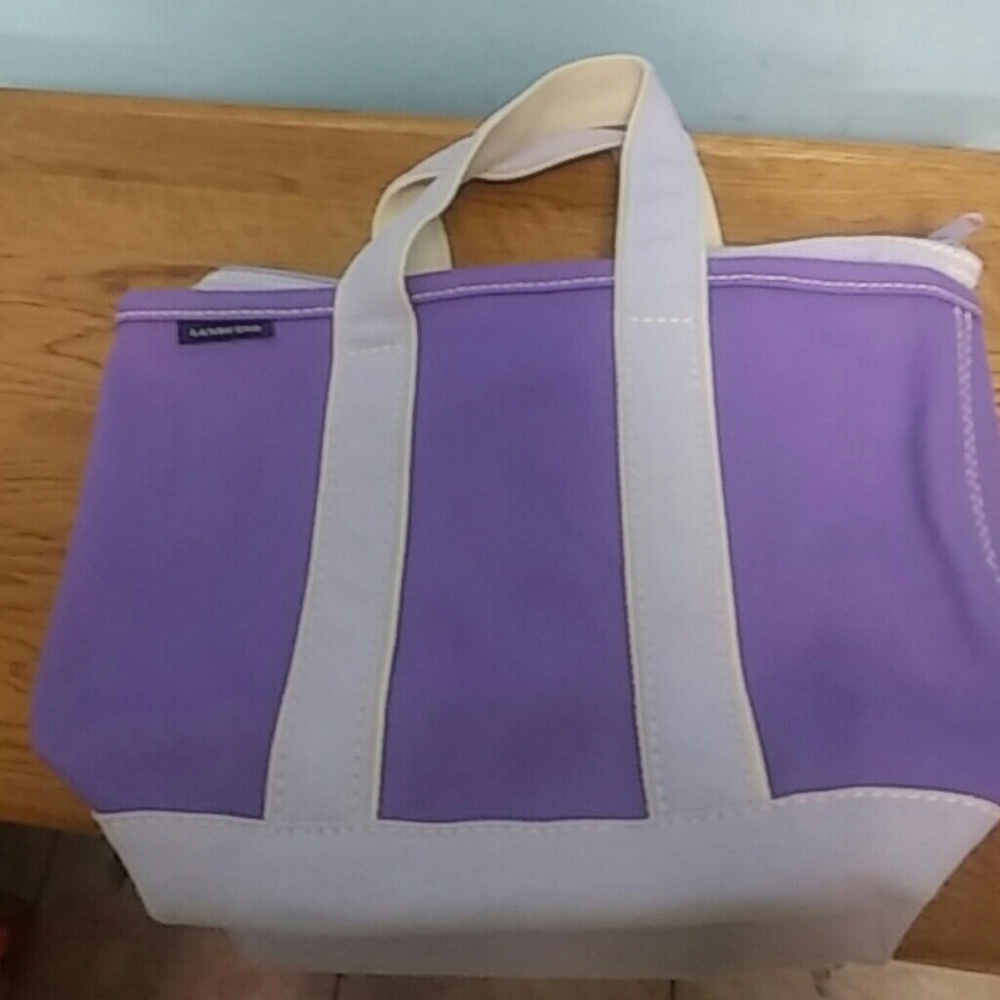 NWOT Lands End small canvas zip top tote
