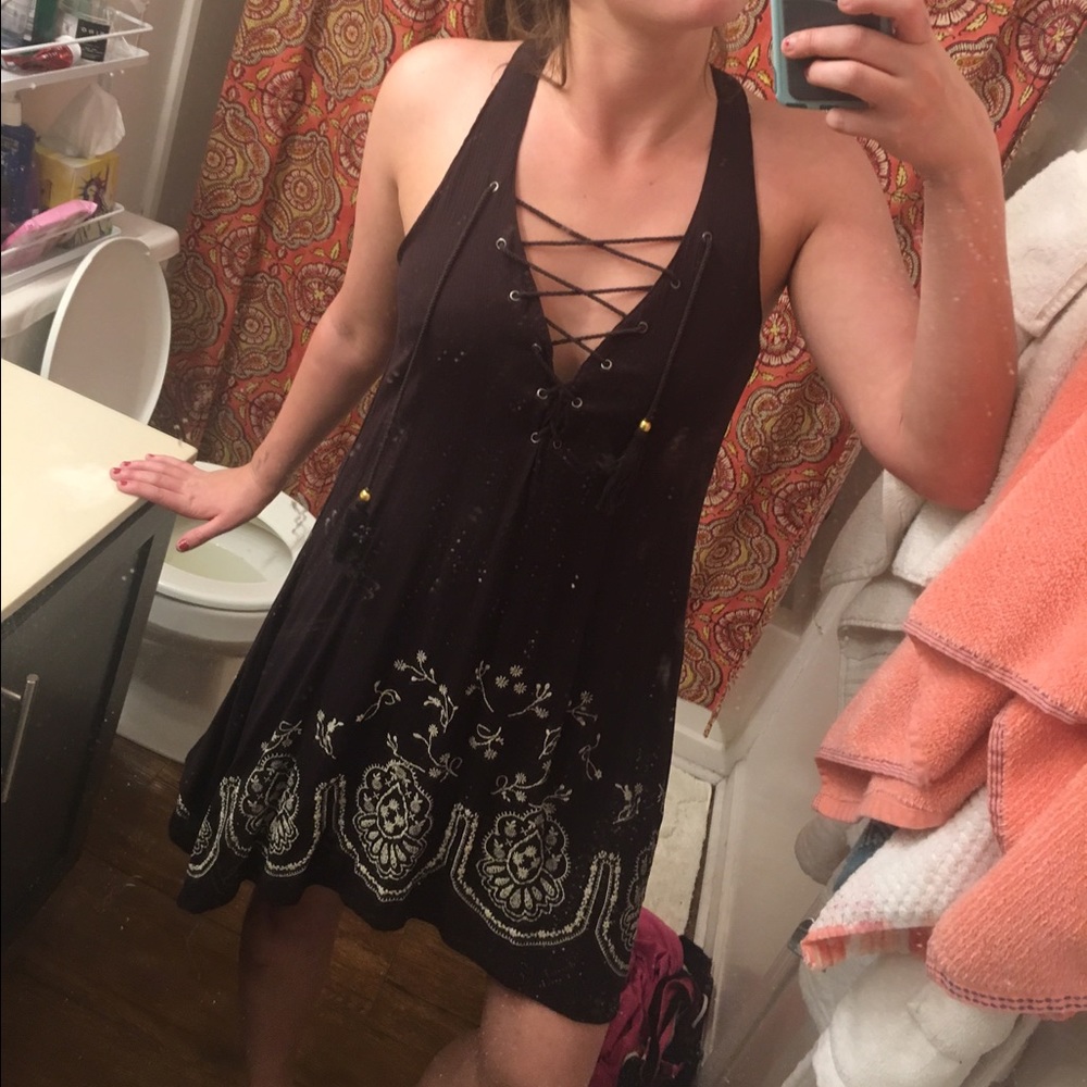 Altard state lace up flowy dress