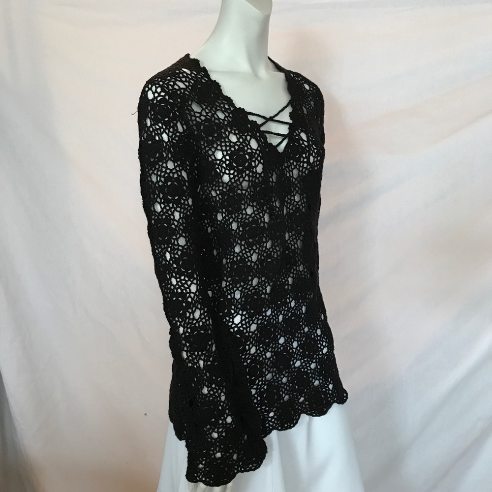 Kenneth Cole $200 Bell Sleeves Sweater Tunic Top NWT S - Picture 3 of 4