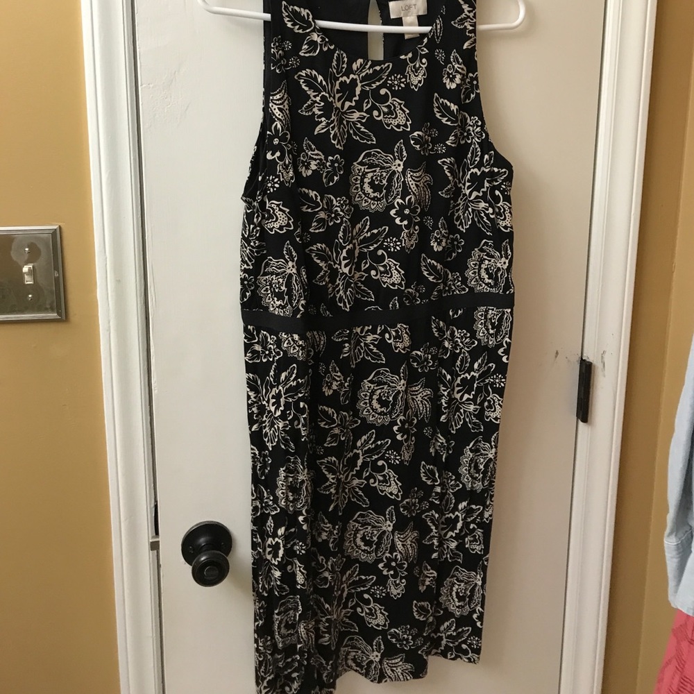 Loft Black and neutral dress