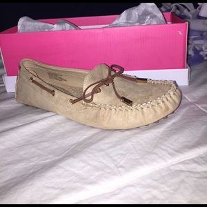 Brand new taupe moccasins