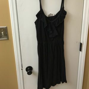 Black spaghetti strap dress