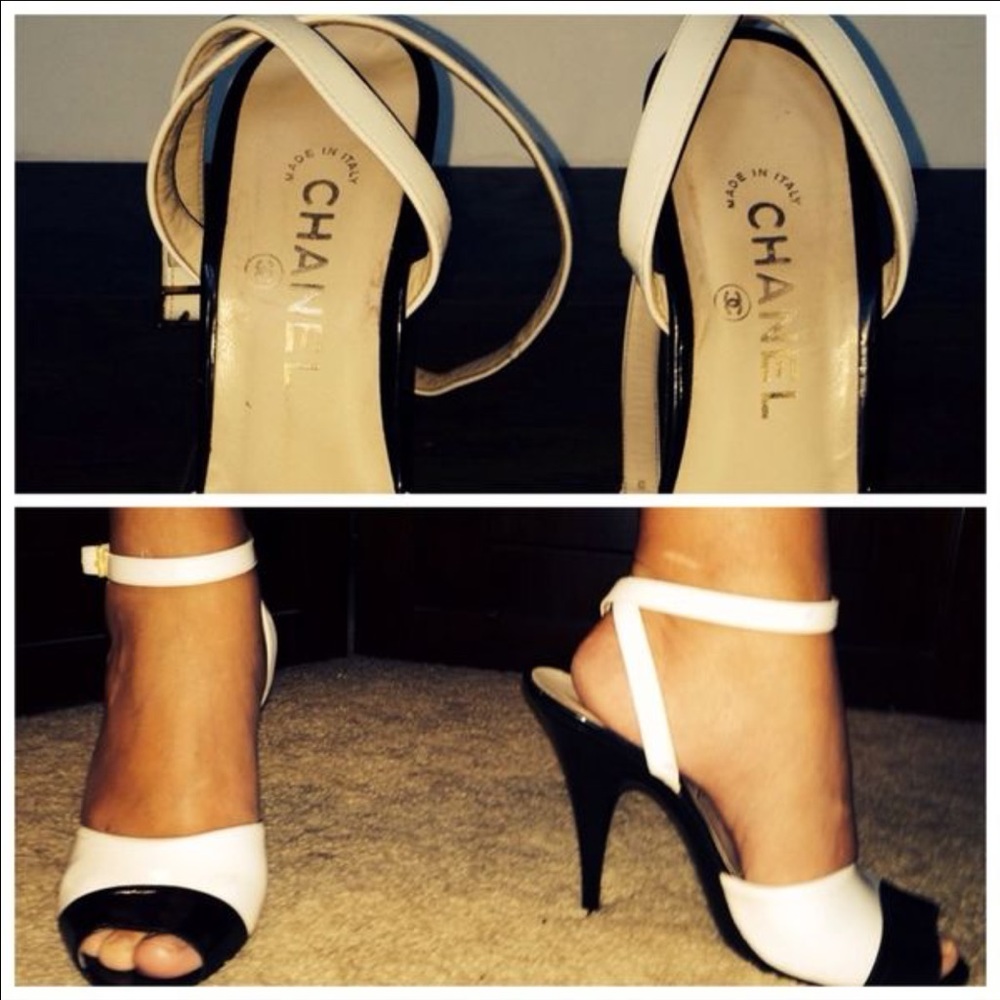 (SOLD)Vintage Chanel  Stilettos - Picture 2 of 2