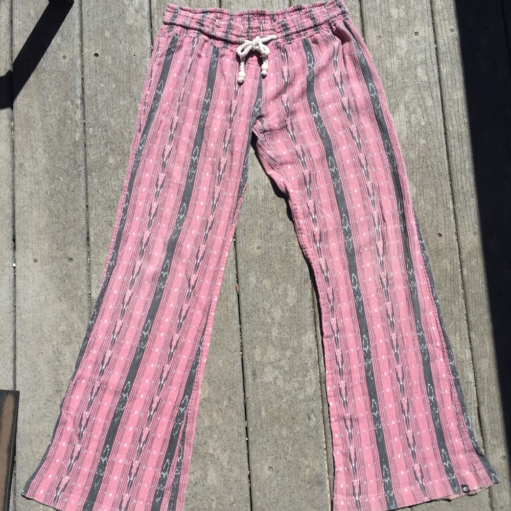 Pink Patterned Billabong Hippie Pants