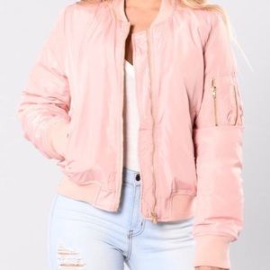 Baby Pink Bomber Jacket