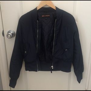 navy blue bomber jacket