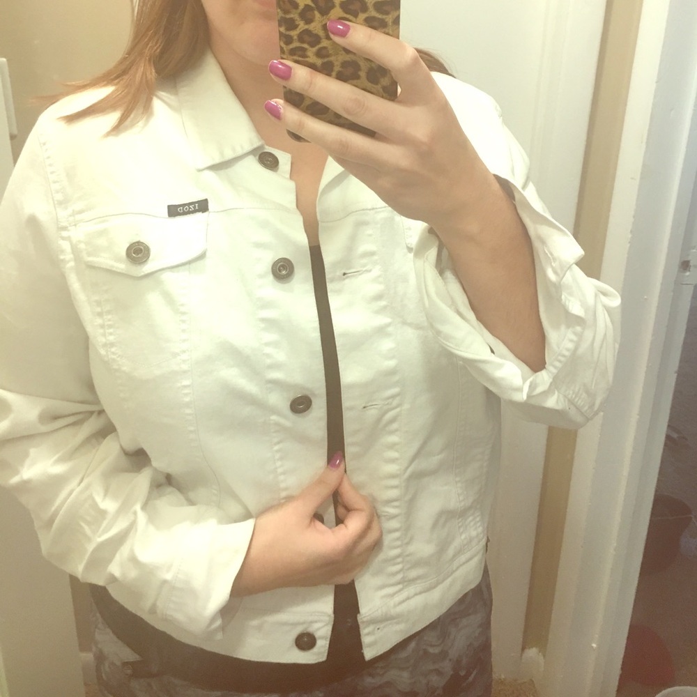 White denim jacket