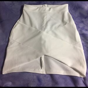 Brand new high waisted white skirt