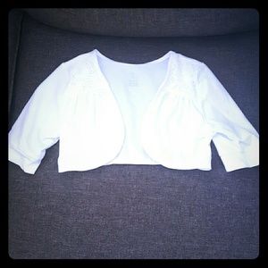 NWOT Girls 7/8 White Cardigan