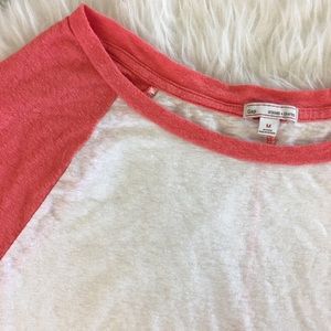 GAP Tops - Gap Coral & White Raglan Baseball Tee GAP Tops - Gap Coral & White Raglan Baseball Tee