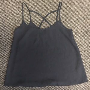 Black Cross Back top