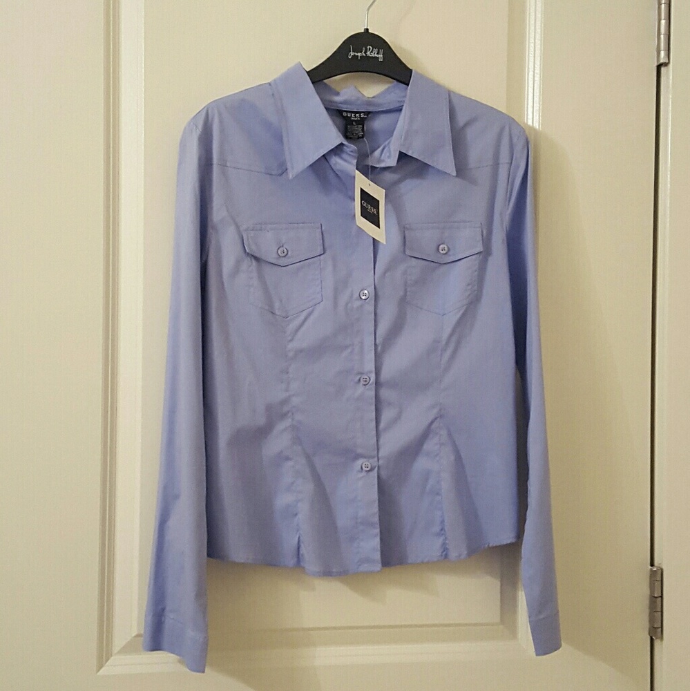 NWT Purple Guess blouse
