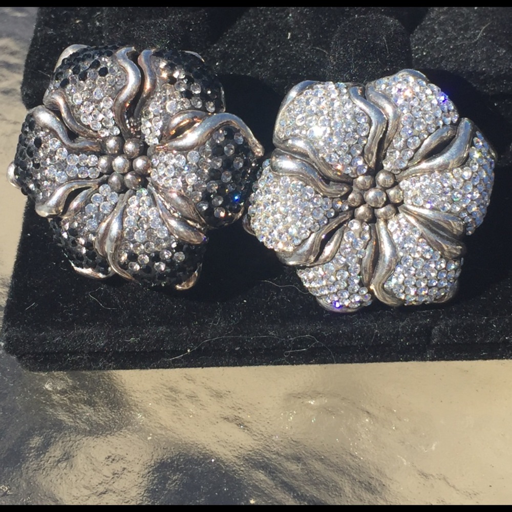 NEW 925 SS crystal pave statement bold flower ring - Picture 4 of 8