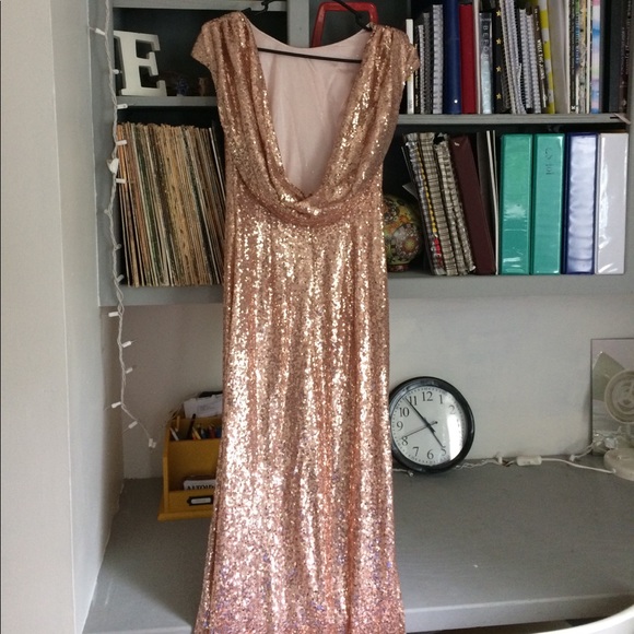 📣SALE 📣  Rose Gold Sequin Dress - Picture 4 of 4
