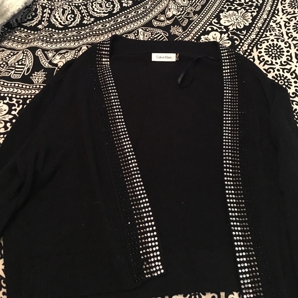 CROPPED CALVIN KLEIN CARDIGAN