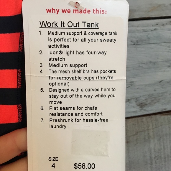 Lululemon Work it Out Tank - Picture 2 of 4